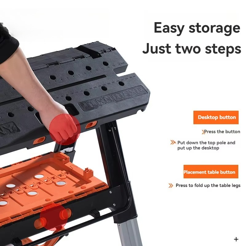 Workbench Portable Fold - Przenośny składany stół roboczy z drewnianym