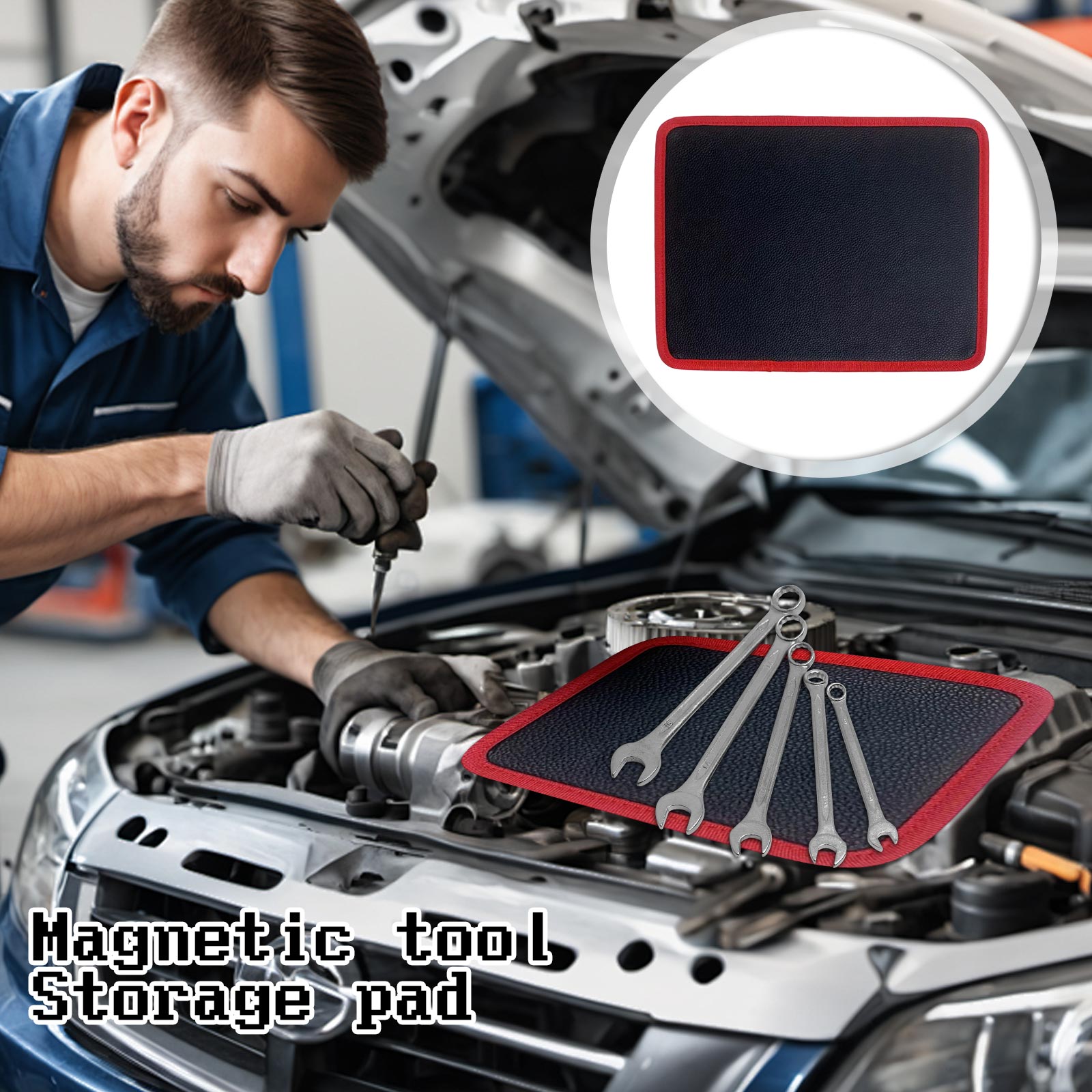 Magnetic Parts Tray - Elastyczna magnetyczna mata do przechowywania narzędzi
