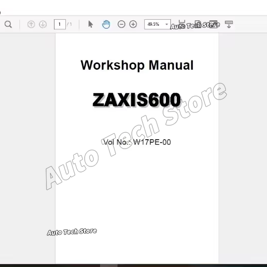 Workshop Tools Pdf - Zestaw Pełnych Instrukcji Serwisowych Hitachi 2019,