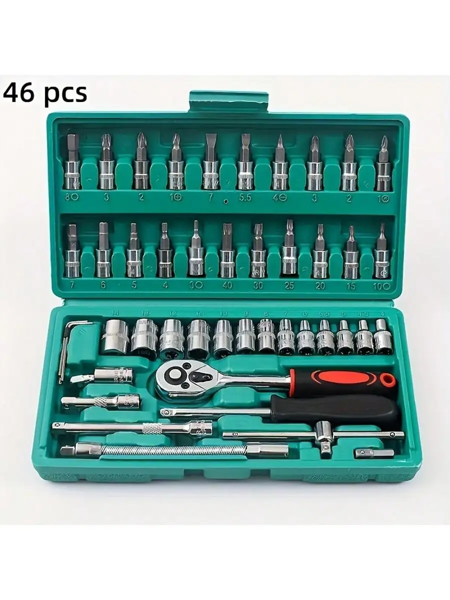 Tool Chest Cabinet - 46-częściowy zestaw kluczy nasadowych z grzechotką