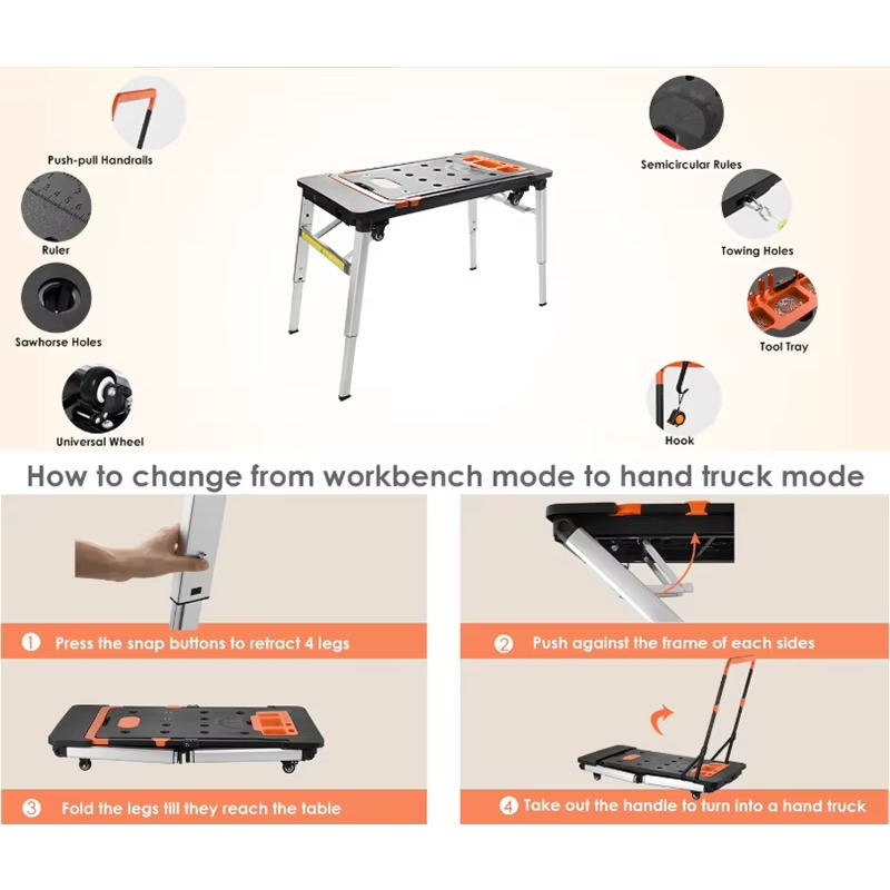 Wielofunkcyjny składany wózek  – Workbench Portable Fold recenzja i cena